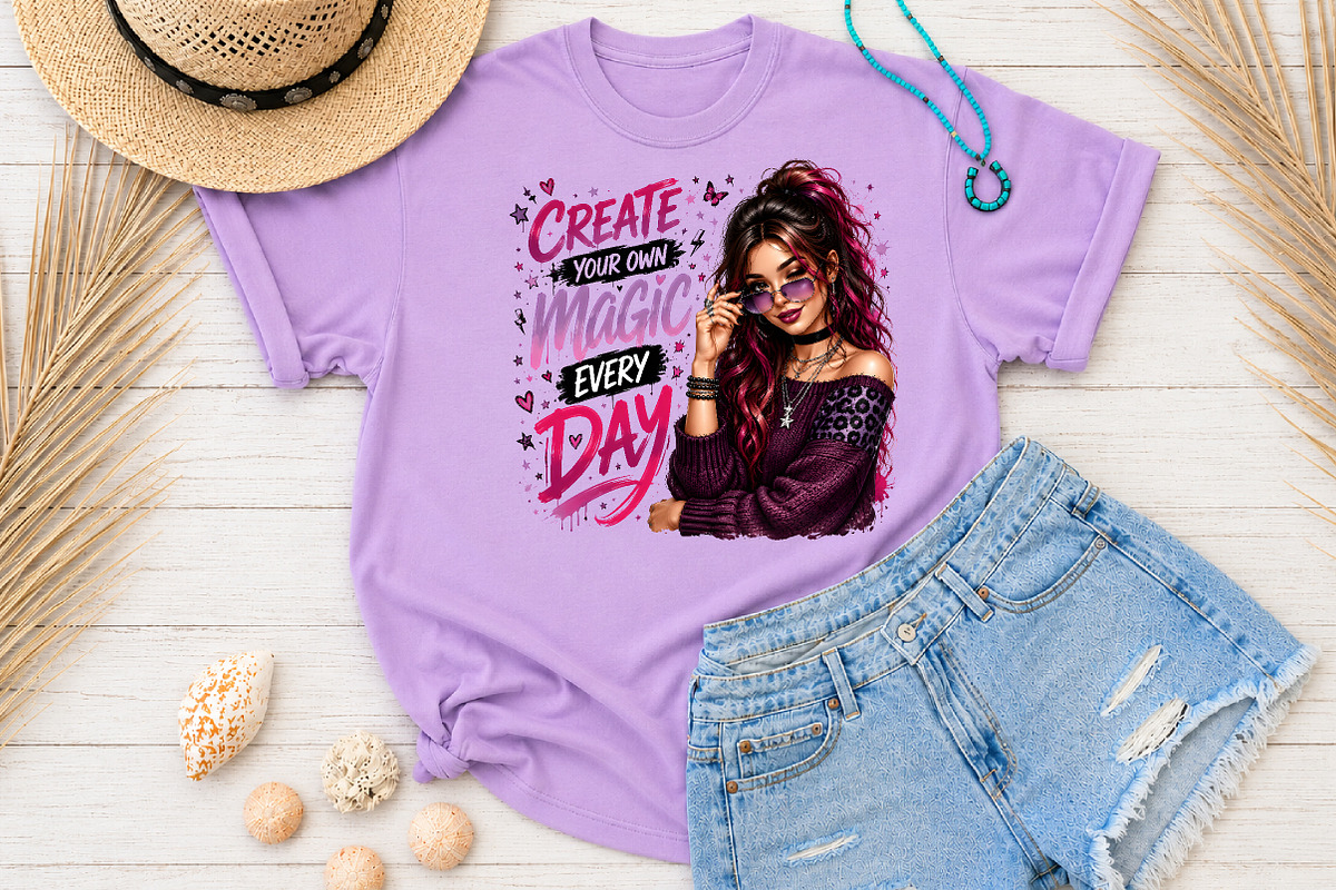 Witchy Glam Girl Sublimation PNG, a Person Illustration by Rose Art (Photo 2 of 4)