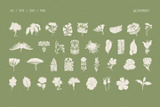 70 Vintage Bold Silhouette Flowers, an Object Illustration by likorbut (Thumbnail 3 of 10)