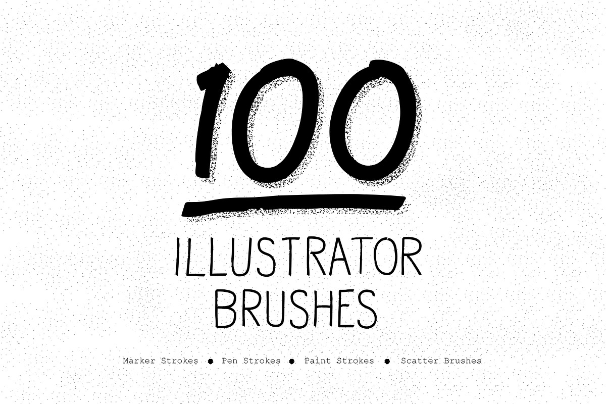 100 Illustrator Brushes, a Brush Add-On by JaninaA (Photo 1 of 7)
