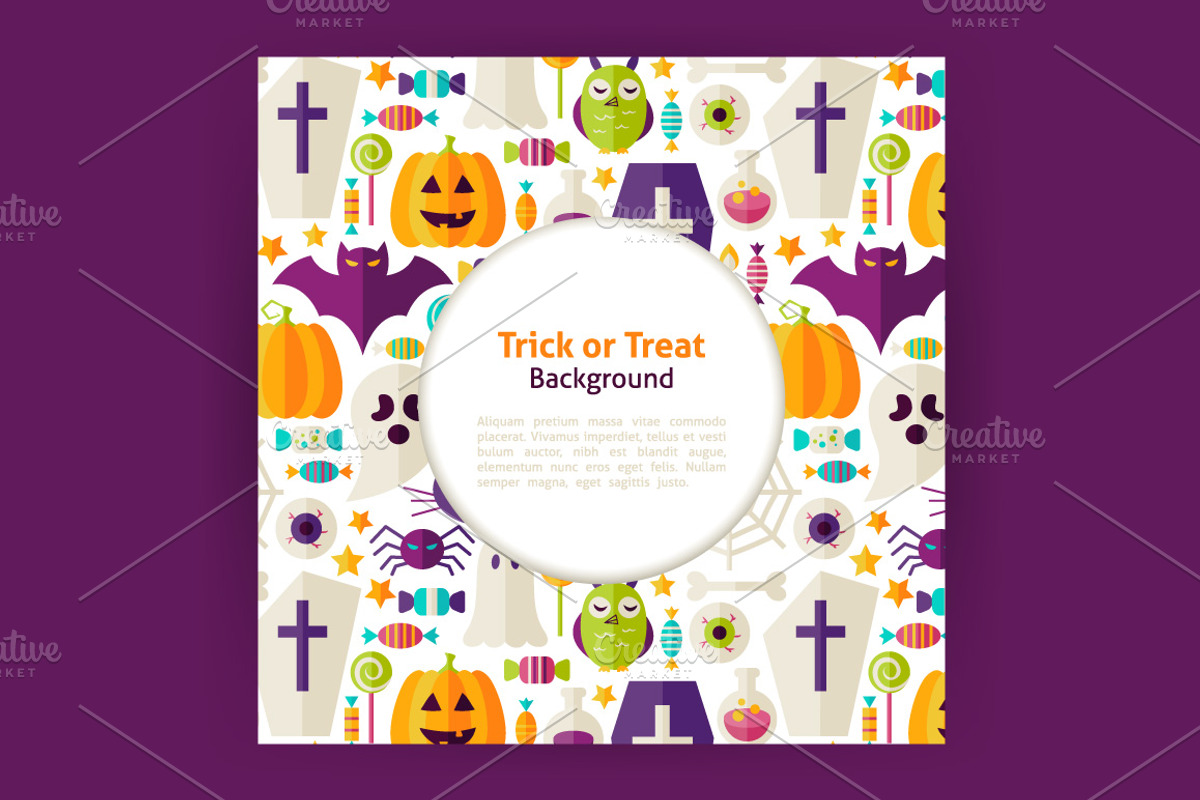 Halloween Party Vector Flat Banners, a Flyer Template by Anna_leni (Photo 4 of 6)