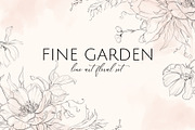 FINE GARDEN line art floral set, a Decorative Illustration by Yuliia Lashevska (Thumbnail 1 of 12)