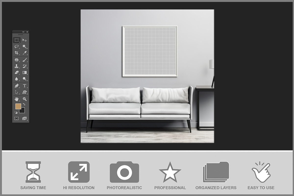 Interior Frame Mockup, a Product Mockup by Bruno's Shop (Photo 2 of 3)