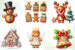 Gingerbread Christmas Clipart