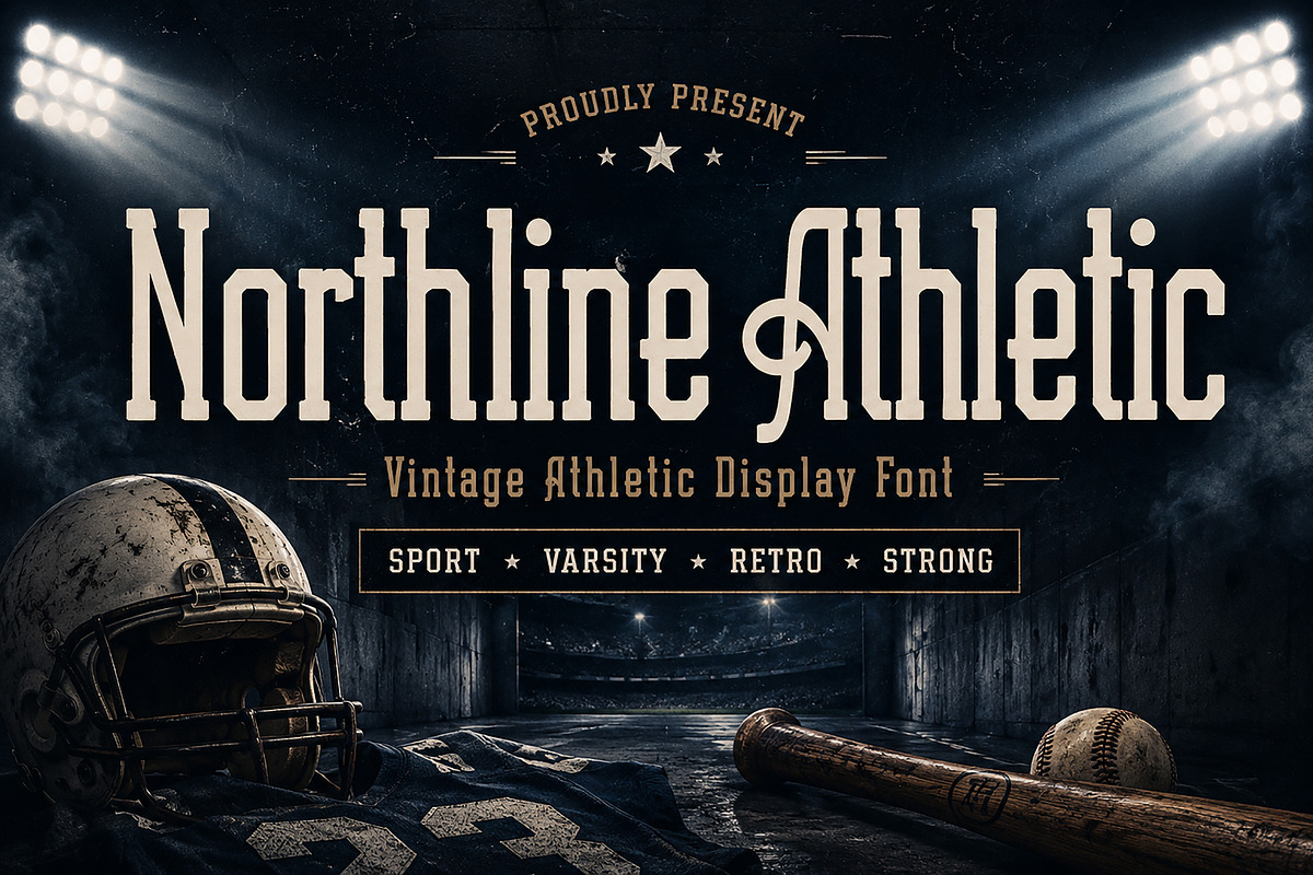 Northline Athletic, a Slab Serif Font by Wow Magic (Photo 1 of 4)