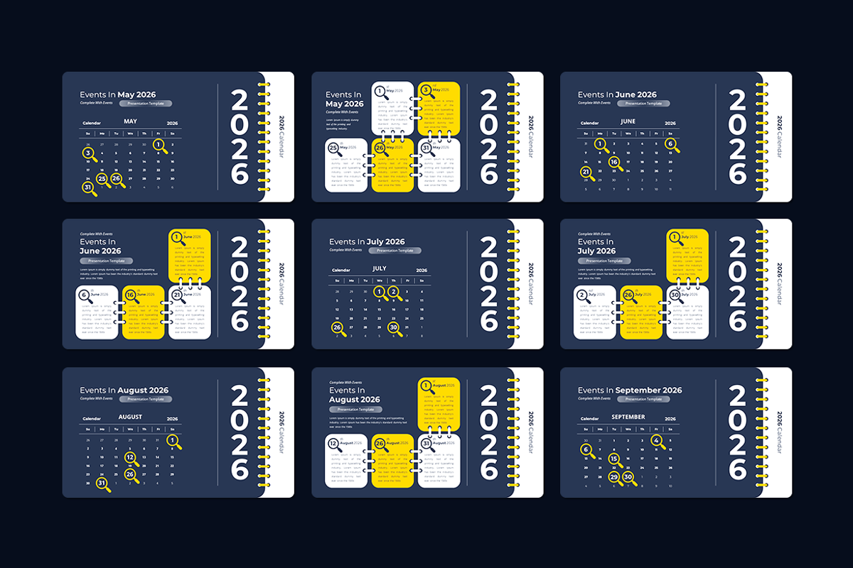 2026 Calendar - Keynote Template, a Presentation Template by Iqsiart Studio (Photo 3 of 4)