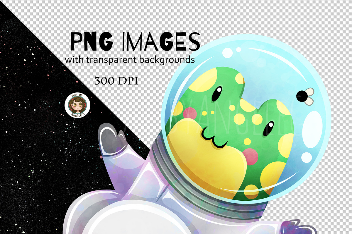 Space Animals Graphics Set, an Animal Illustration by Art by Angele G (Photo 5 of 5)
