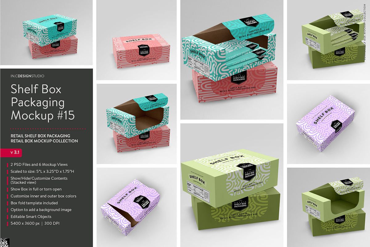 Retail Shelf Box Packaging MockUps3, a Packaging Mockup by INCDesign (Photo 4 of 6)