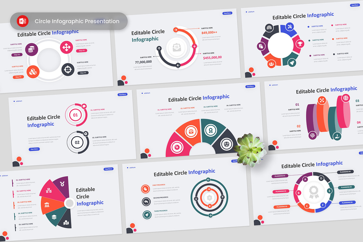Circle Infographics PPT, a Presentation Template by Antstheme (Photo 1 of 2)