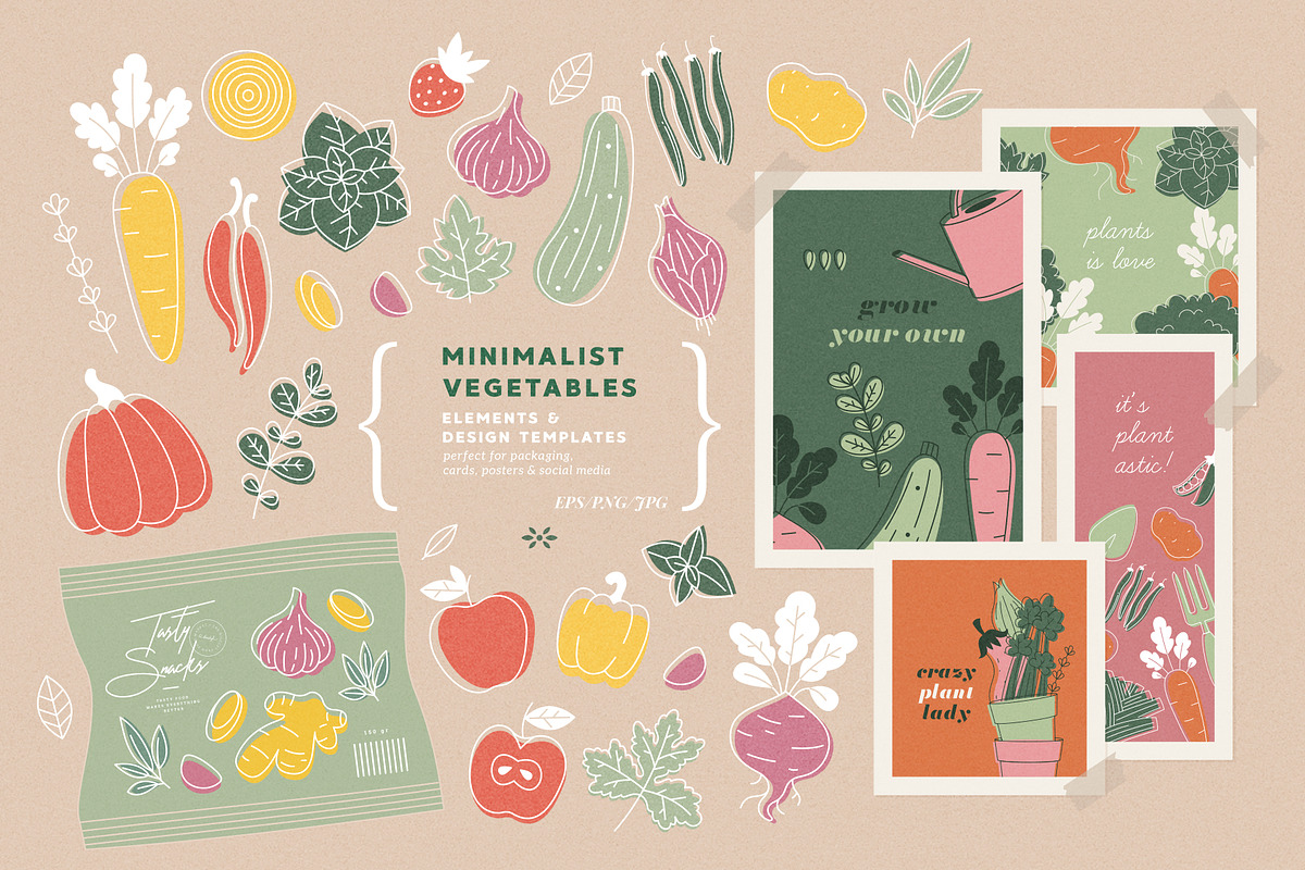 Minimalist vegetables collection, a Food Illustration by adehoidar (Photo 1 of 9)