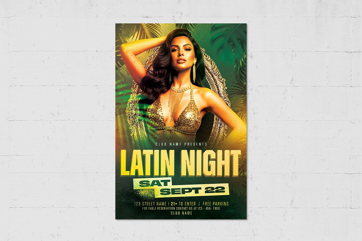 Tropical Latin Night Flyer Template, a Flyer Template by BrandPacks (Photo 5 of 5)