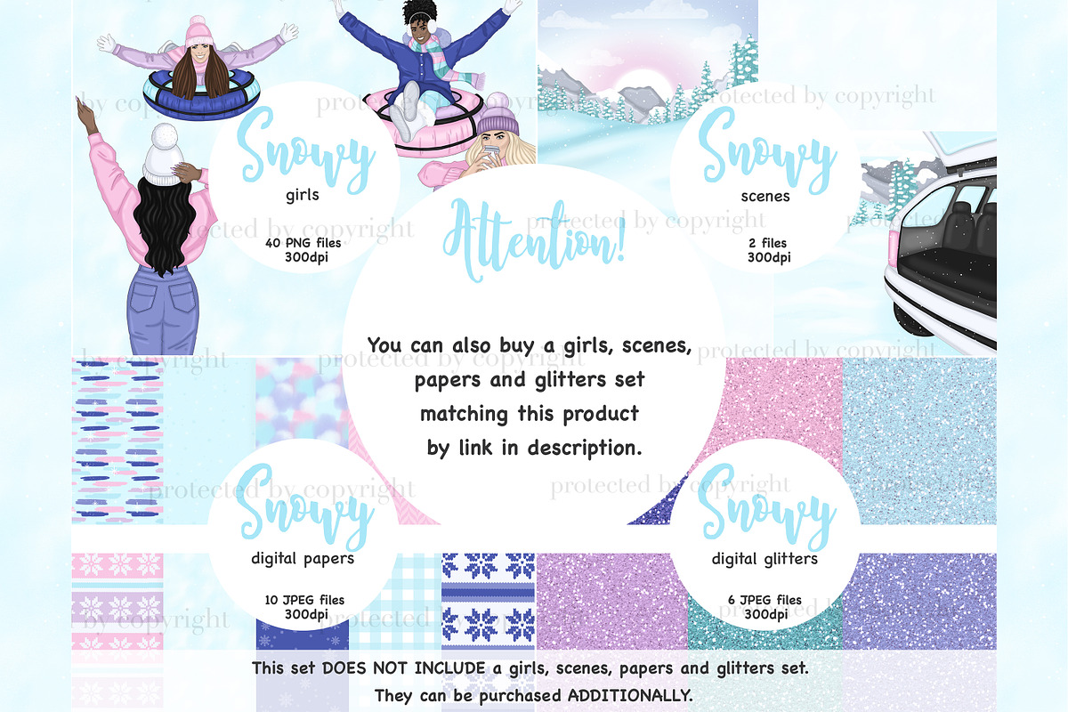 Snowy Clipart, a Sport Illustration by GlamArtZhanna (Photo 4 of 4)