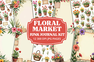 Floral Market Junk Journal Kit