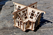Small 3d Greenhouse - Laser Cut File, an Object Graphic by VectorPainter (Thumbnail 4 of 14)