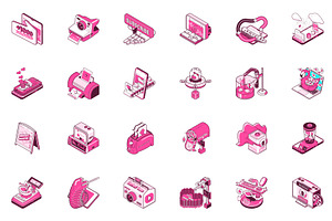 Content Creation Isometric Icons, an Icon by alexdndz
