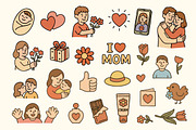 Mother's Day - 300+ Elements & Font, a Graphic by Ckybe's Corner (Thumbnail 11 of 12)