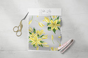 Yellow Lilies Watercolor Set, a Texture Illustration by Natalia Fedorova (Thumbnail 7 of 10)