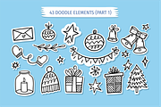 Christmas Doodles & Holiday Clipart, a Seasonal Illustration by Oktyabr (Thumbnail 5 of 8)