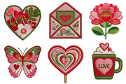 Valentine's Embroidery Clipart, an Illustration by Dream Creation (Thumbnail 5 of 7)
