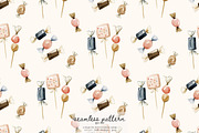 watercolor candy seamless pattern, a Pattern Graphic by Pink Studio Art (Thumbnail 1 of 4)