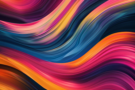 Colorful waves intertwine with smoot, a Photo by Tanuart