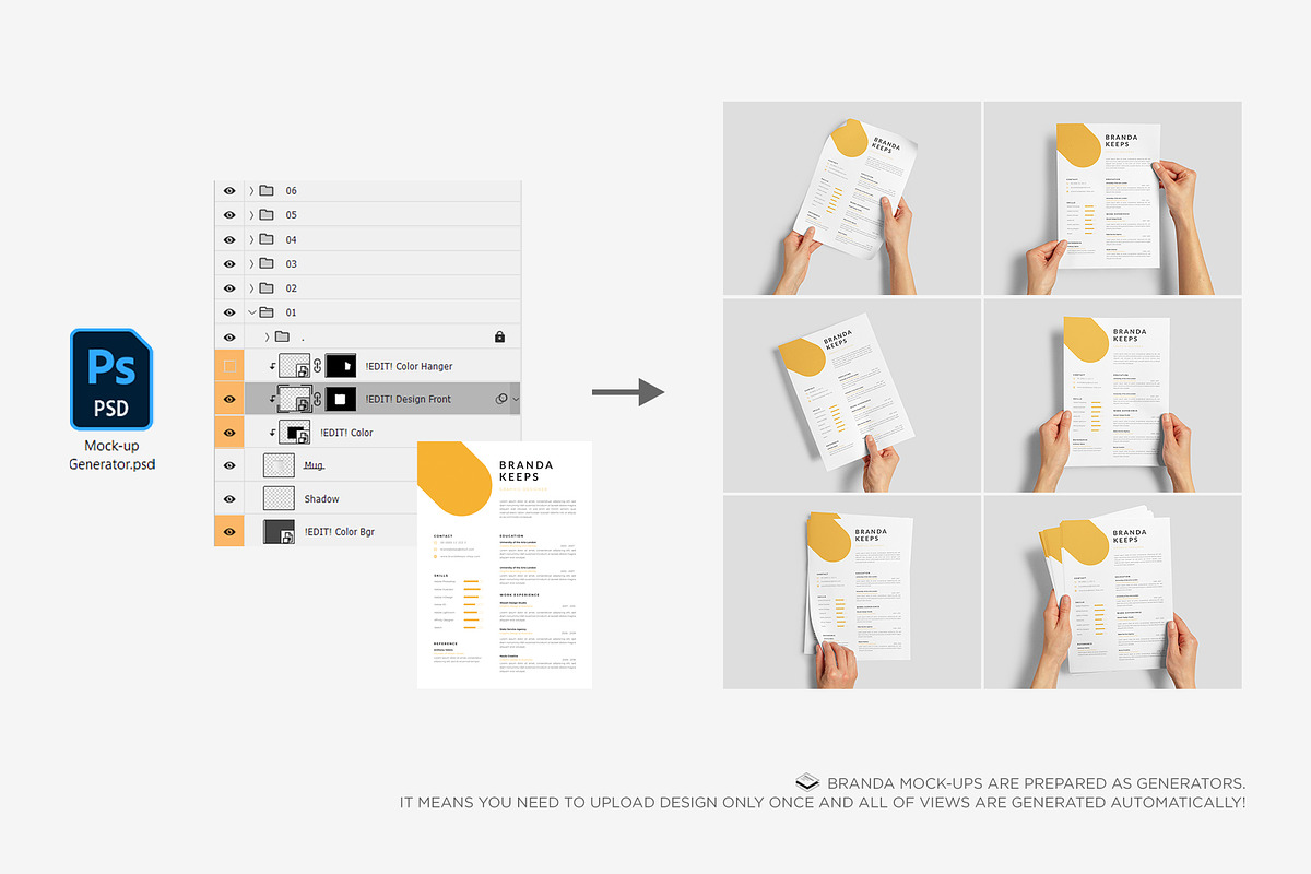 A4 Paper in Hands Mock-up, a Print Template by Branda Keeps (Photo 14 of 16)
