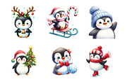 Winter Holiday Penguin Clipart, an Illustration by Design Market (Thumbnail 4 of 5)