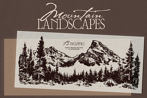 Mountain Landscape Illustrations, an Empty State Illustration by TheMountBirdStudio