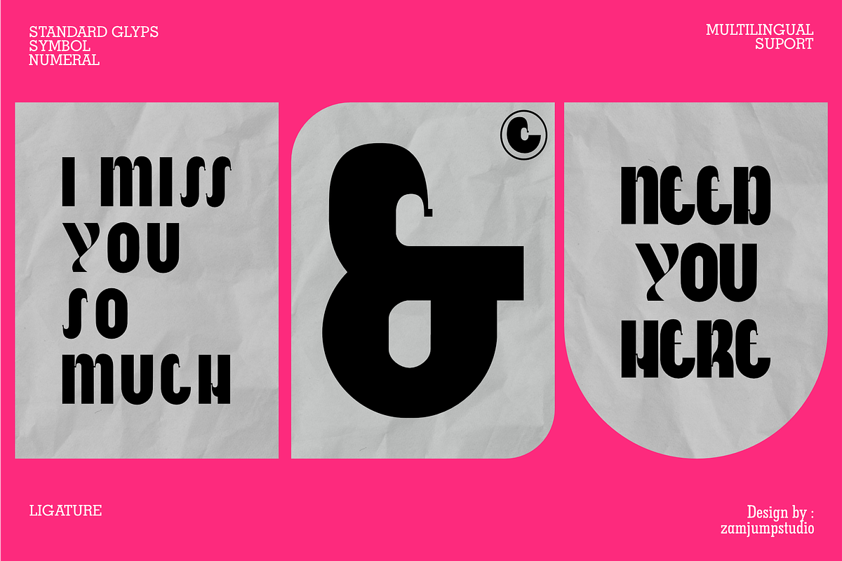Fellyu - Unique Bold Display, a Font by zamjumps (Photo 5 of 12)