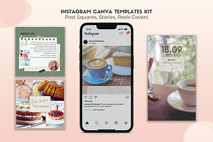 Instagram Canva Template Kit, Reseda