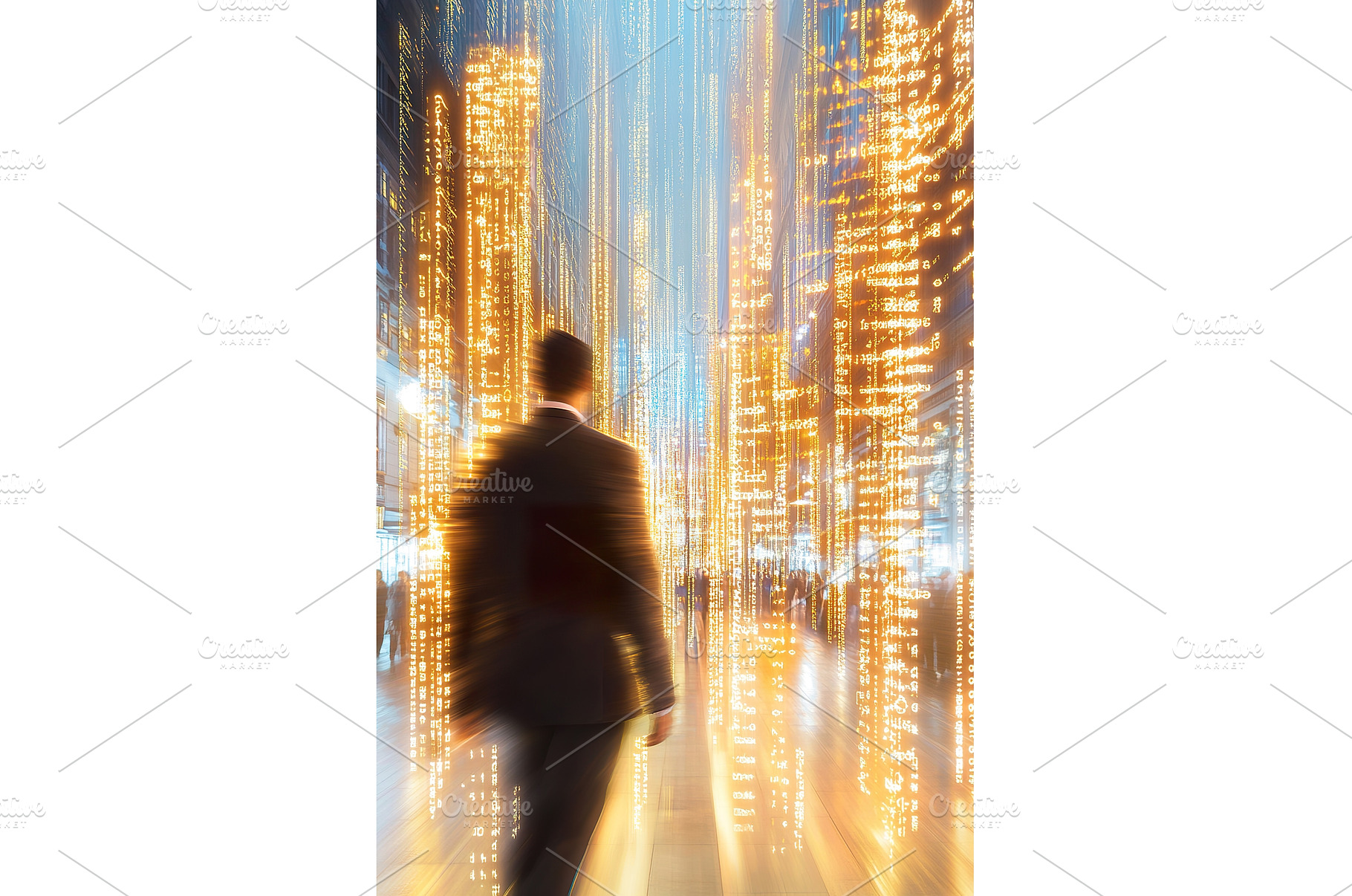 Blurry man in Suit Walking Through, a Technology Photo by Lermont51