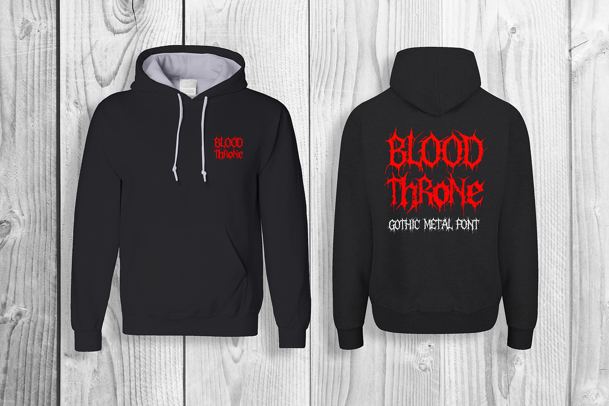 BloodThrone Gothic Metal Font, a Script Font by Art StoreID (Photo 9 of 12)