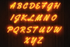 PSD Neon 3D Letters