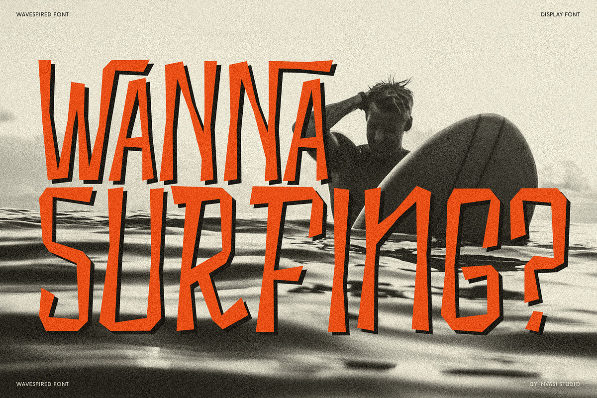 Wavespired - Display Retro, a Font by Invasi Studio (Photo 7 of 12)