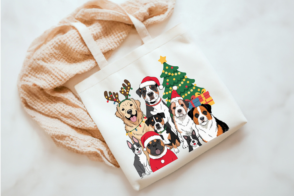 Christmas Dog png, an Illustration by Watercolor design (Photo 2 of 6)