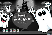 Cartoon Ghosts, an Illustration by DesignWolf (Thumbnail 1 of 3)
