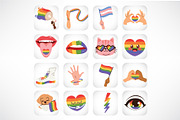 LGBTQ Pride Clipart – 20 Icons, an Emoji Icon by Kakigori Studio (Thumbnail 2 of 3)