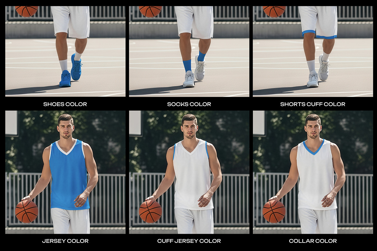 5 Basketball Uniform Mockups, a Shirt Mockup by Grow Design Craft Studio (Photo 3 of 7)