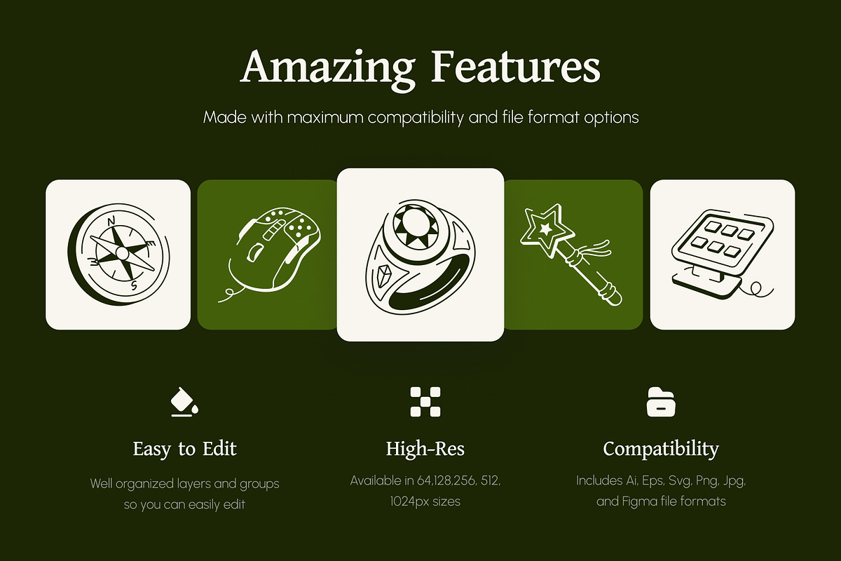 Game Doodle Icon, an Outline Icon by Vectors Market (Photo 2 of 8)