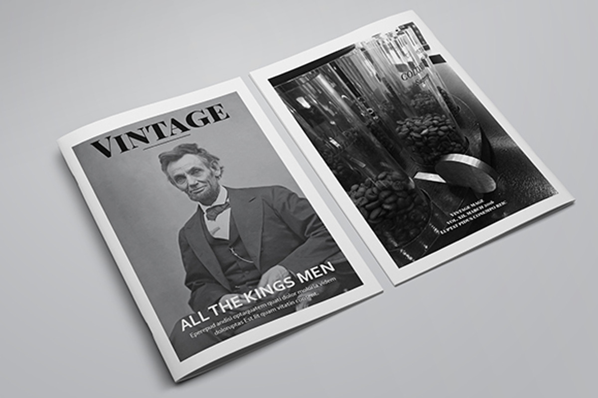 Vintage Magazine, a Magazine Template by Bookrak Graphic Design