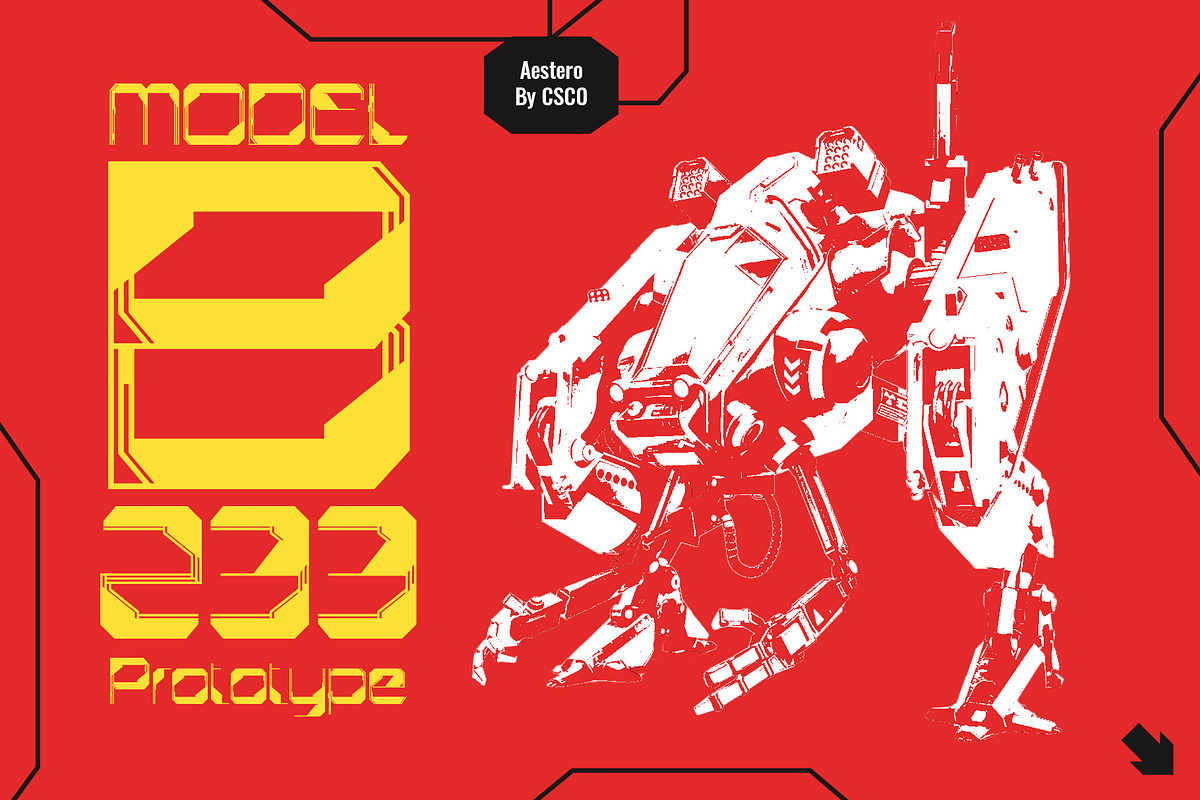 Aestero - Futuristic Typeface, a Sans Serif Font by Craft Supply Co. (Photo 6 of 8)