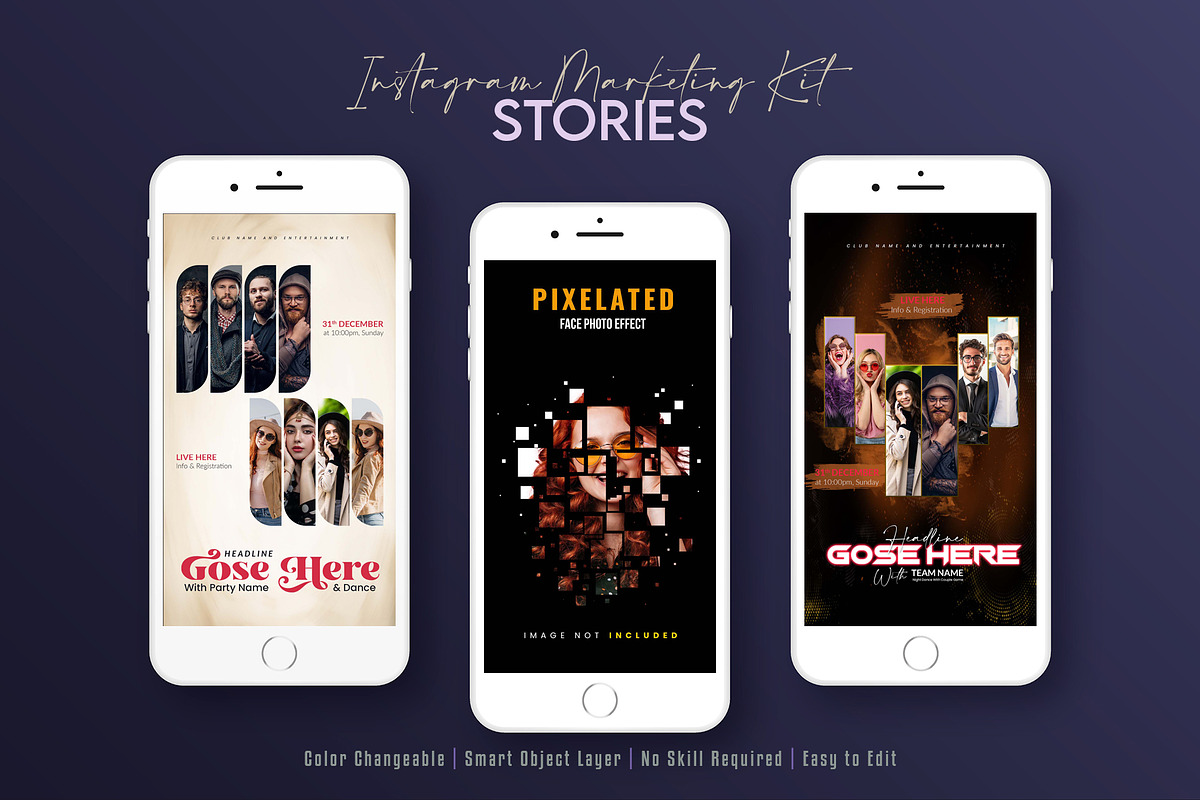 Photo Effect  Social Media Post Set, a Social Media Template by Creative_View (Photo 7 of 8)
