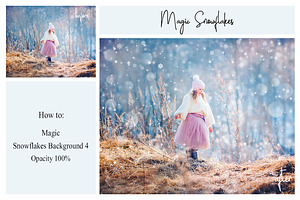 35 Magic Snowflakes PNG Overlays