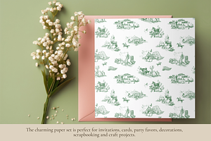 Western Toile - Digital Paper Set