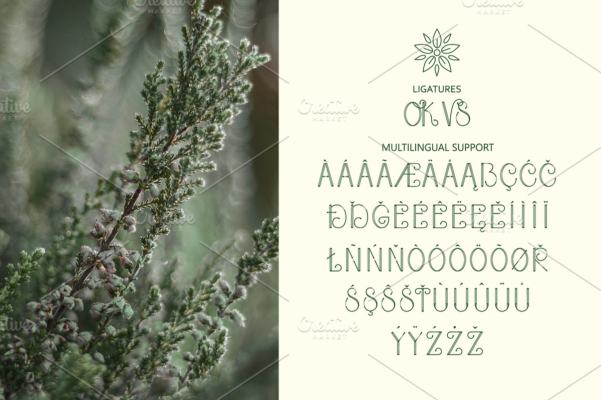 Heather - uppercase font preview 3