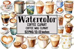 Coffee Clipart, Coffee Mug Clipart, an Illustration by Design Market