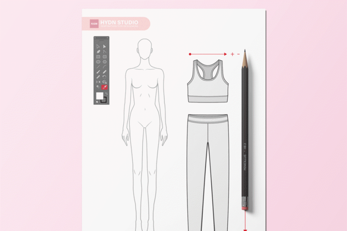 Sportswear for Women Flat Sketch Set, an Illustration by HYDNSTUDIO (Photo 3 of 10)