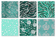 Mint Green Silver Glitter Texture, a Texture Graphic by Dream Creation (Thumbnail 6 of 7)
