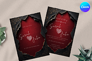 Red Torn Paper Wedding Invitation, an Invitation Template by InvitingStorys (Thumbnail 5 of 12)