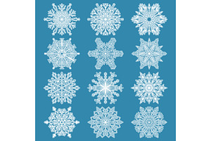 Snowflakes icon collection, an Outline Icon by RODINA