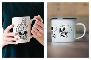 Cartoon Skull Set